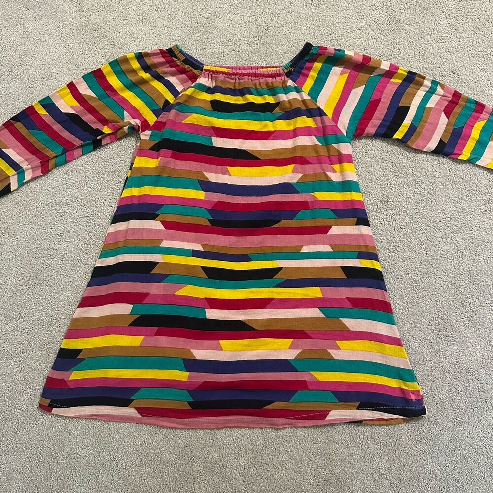 Pink Chicken Multi Color Stripe Dress Long Sleeve Girls Size 8